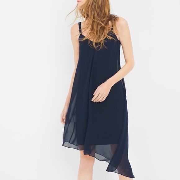 White House Black Market Dresses & Skirts - WHBM NWT Asymmetric Chiffon midi dress